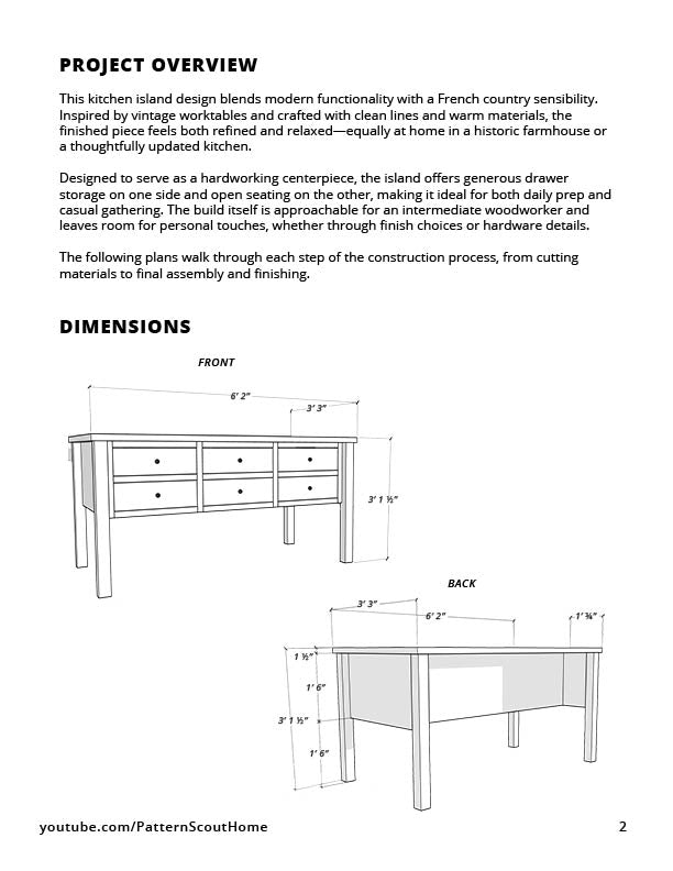 Kitchen Island Build Plans