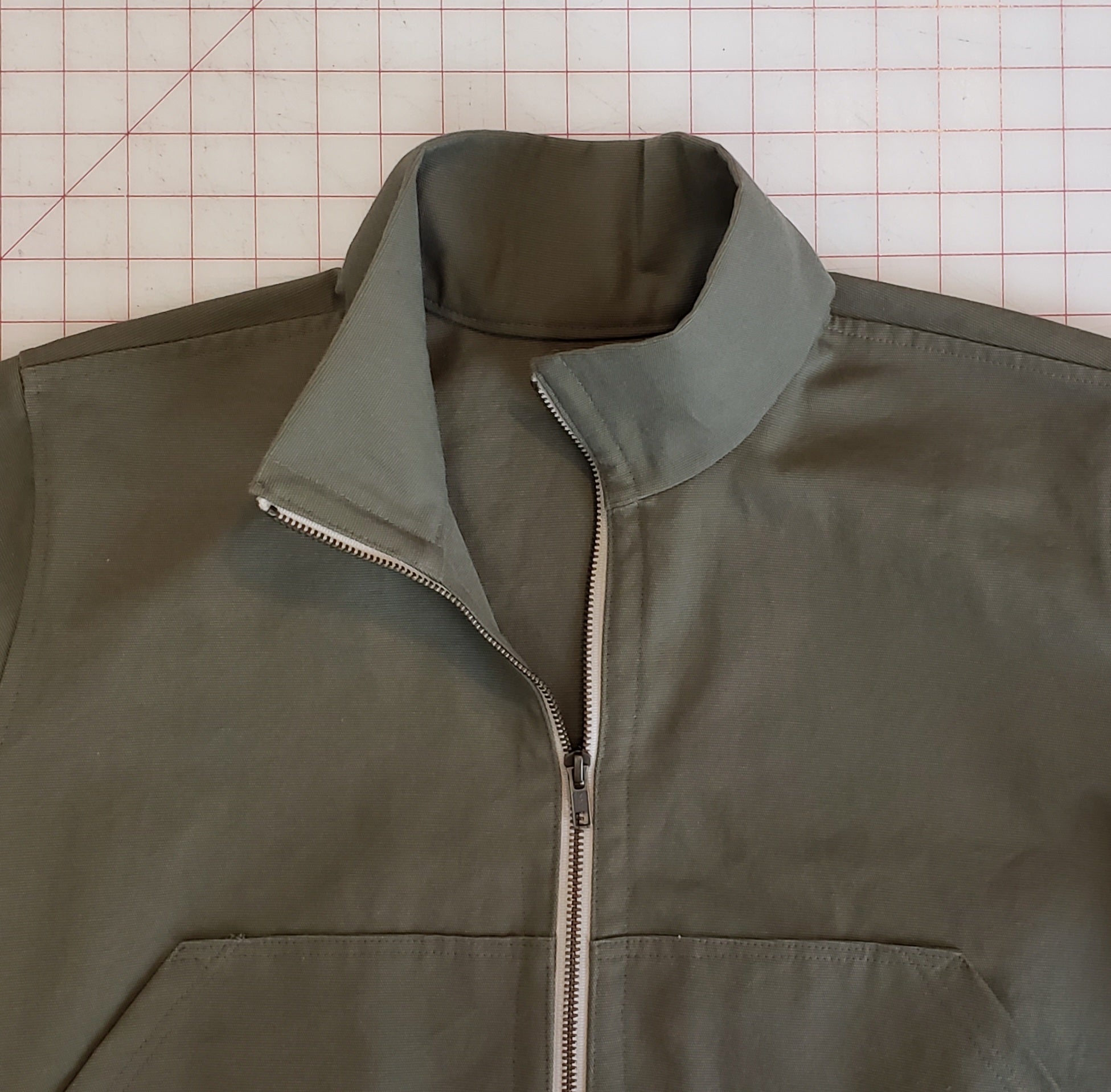 Jacket with zipper on collar sale