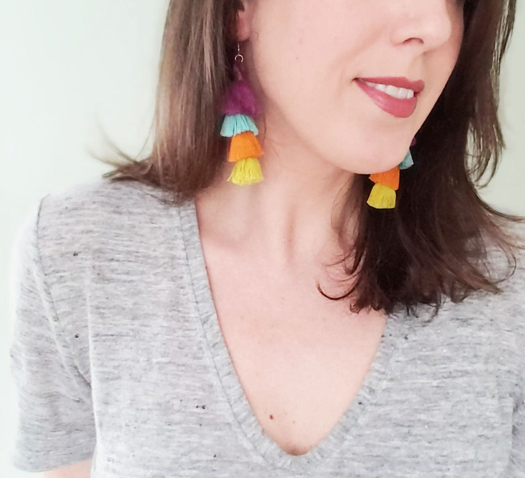 DIY Festive Tassel Earrings for Spring