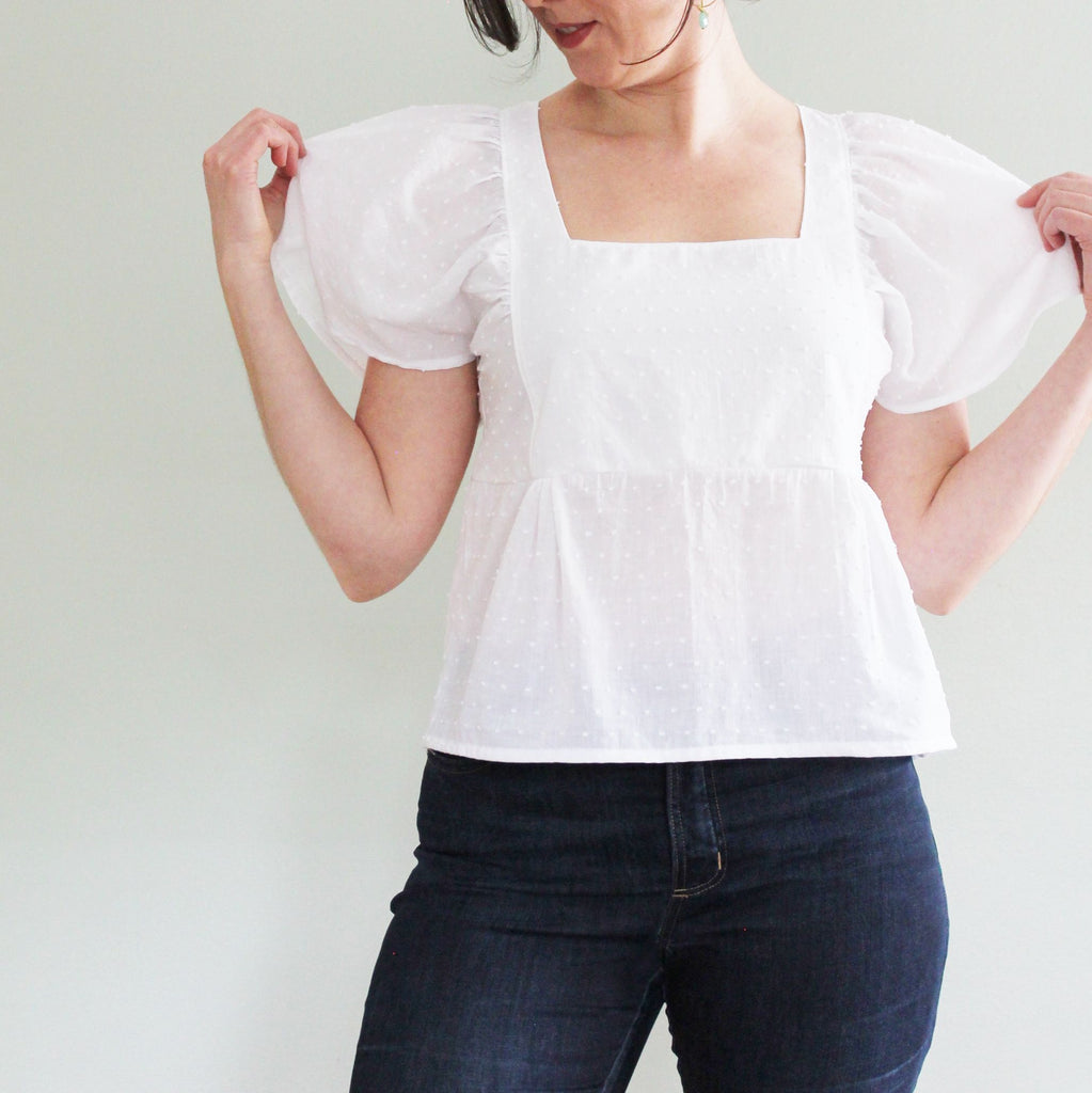 Pattern Hack: Fern Top with Puffy Sleeves