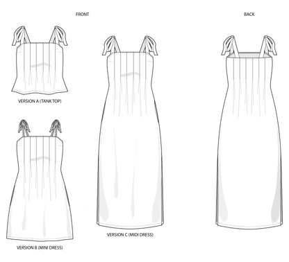 Flora Tank + Dress - PDF SEWING PATTERN