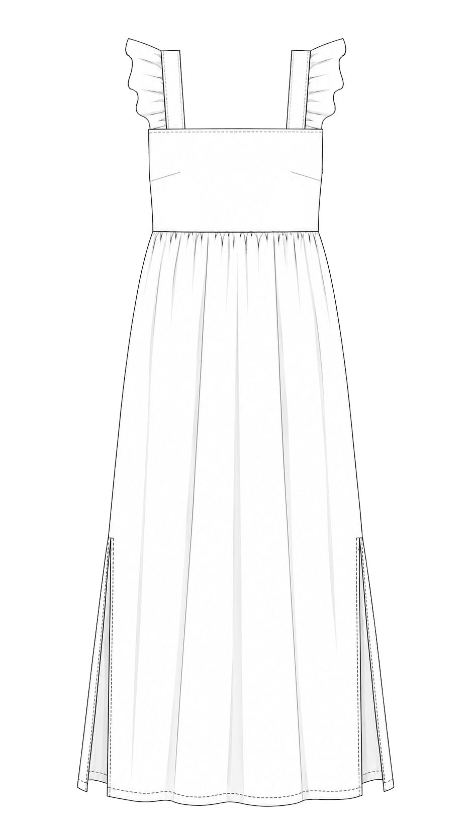 Lara Dress - PDF SEWING PATTERN (no instructions, pattern only)