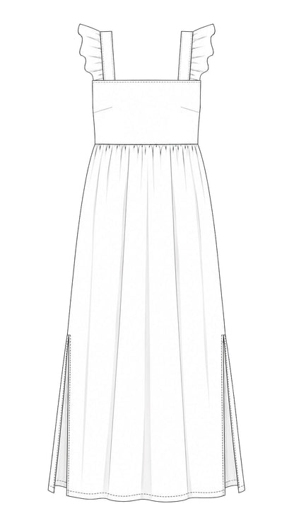 Lara Dress - PDF SEWING PATTERN (no instructions, pattern only)