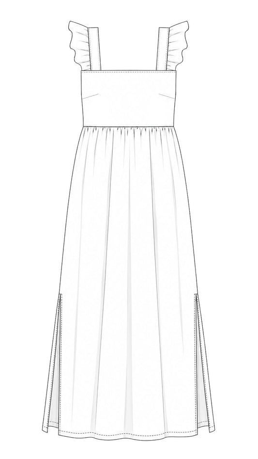 Lara Dress - PDF SEWING PATTERN (no instructions, pattern only)