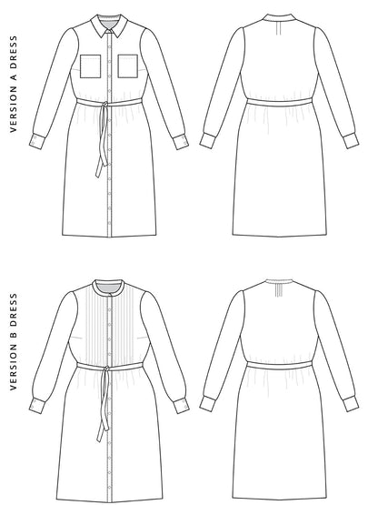 Byrdie Button-up Blouse + Dress - PDF SEWING PATTERN