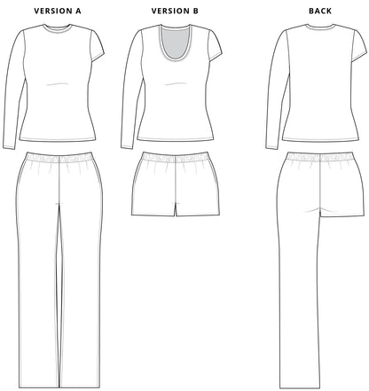 Comfi Lounge Tee + Pants Set - PDF SEWING PATTERN