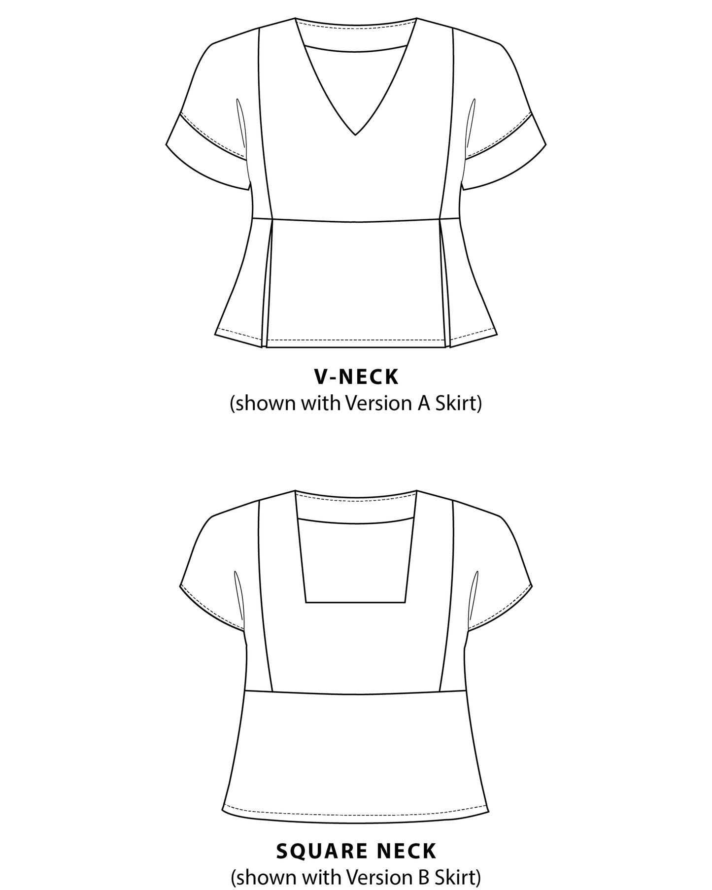 Fern Top Neckline Expansion Pack - PDF SEWING PATTERN