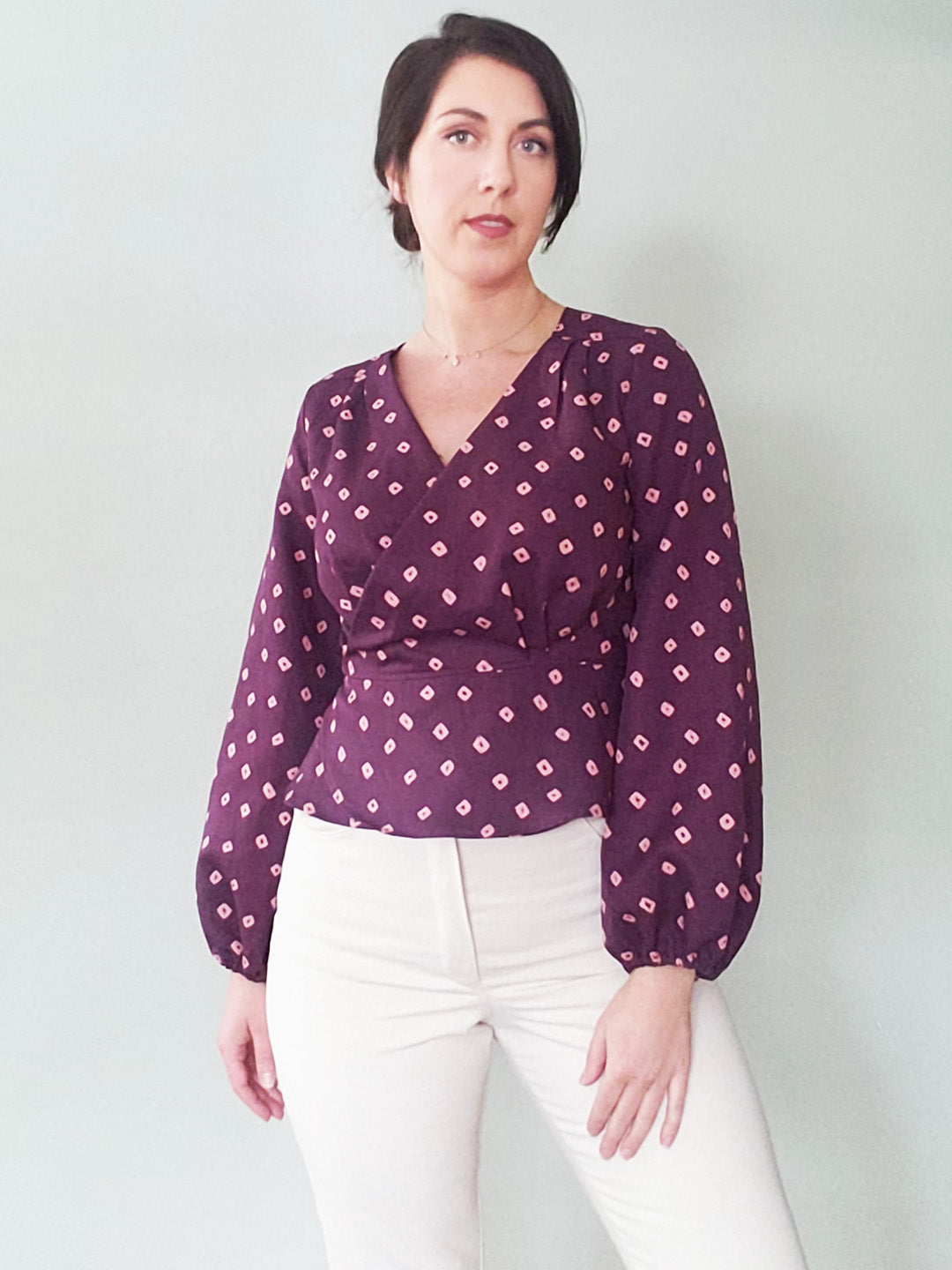 Romy Wrap Top BISHOP SLEEVE Expansion Pack - PDF SEWING PATTERN ...