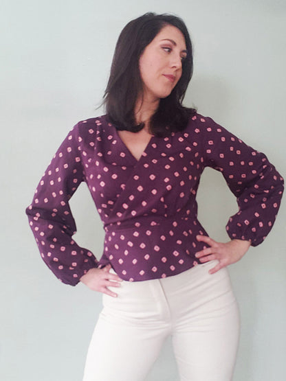 Romy Wrap Top BISHOP SLEEVE Expansion Pack - PDF SEWING PATTERN