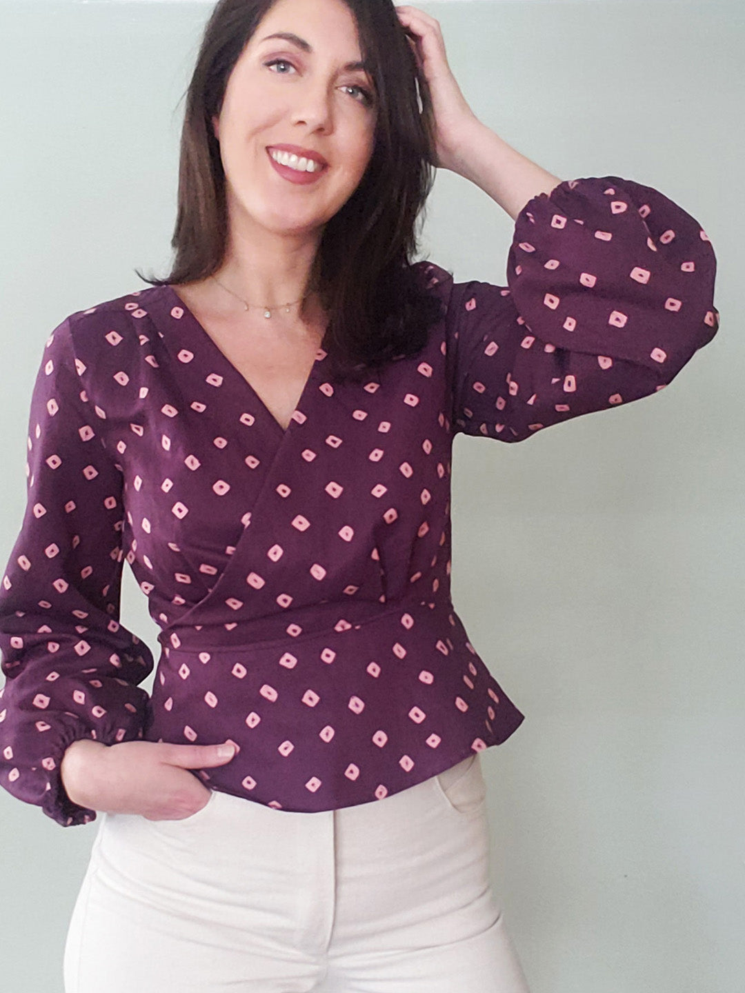 Romy Wrap Top BISHOP SLEEVE Expansion Pack - PDF SEWING PATTERN